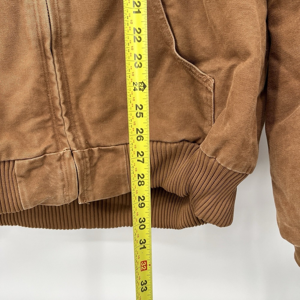 Carhartt J130 Brown Hooded Jacket Work Coat Size 2XL Tall - Picture 10 of 16